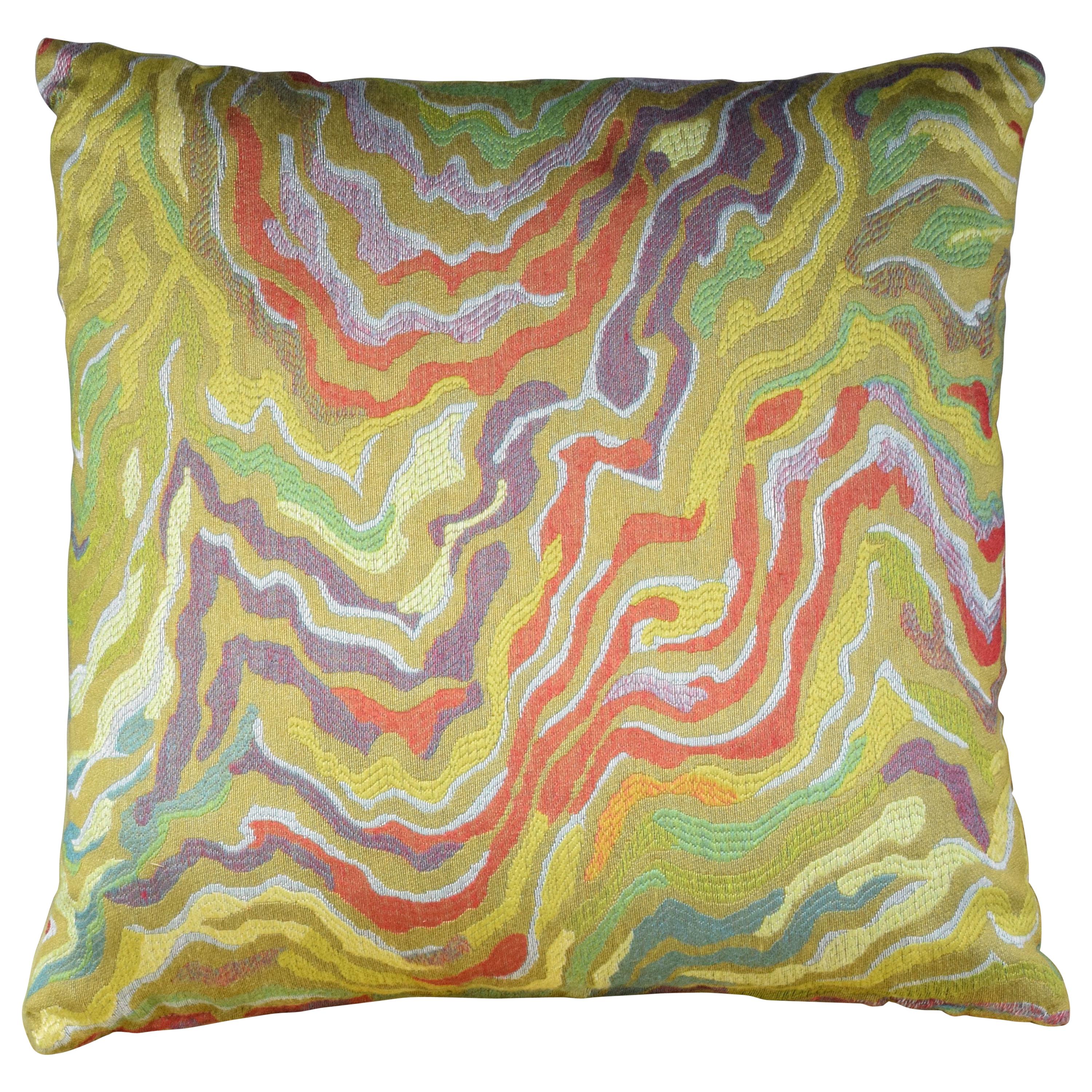 Handmade Designer Contemporary Linen Colorful Pillow