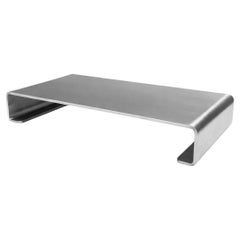 Handmade Desktop Monitor Stand in Stainless Steel by Veliento