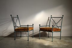 Fauteuils de salon de style Diego Giacometti, fabriqués à la main, années 1970