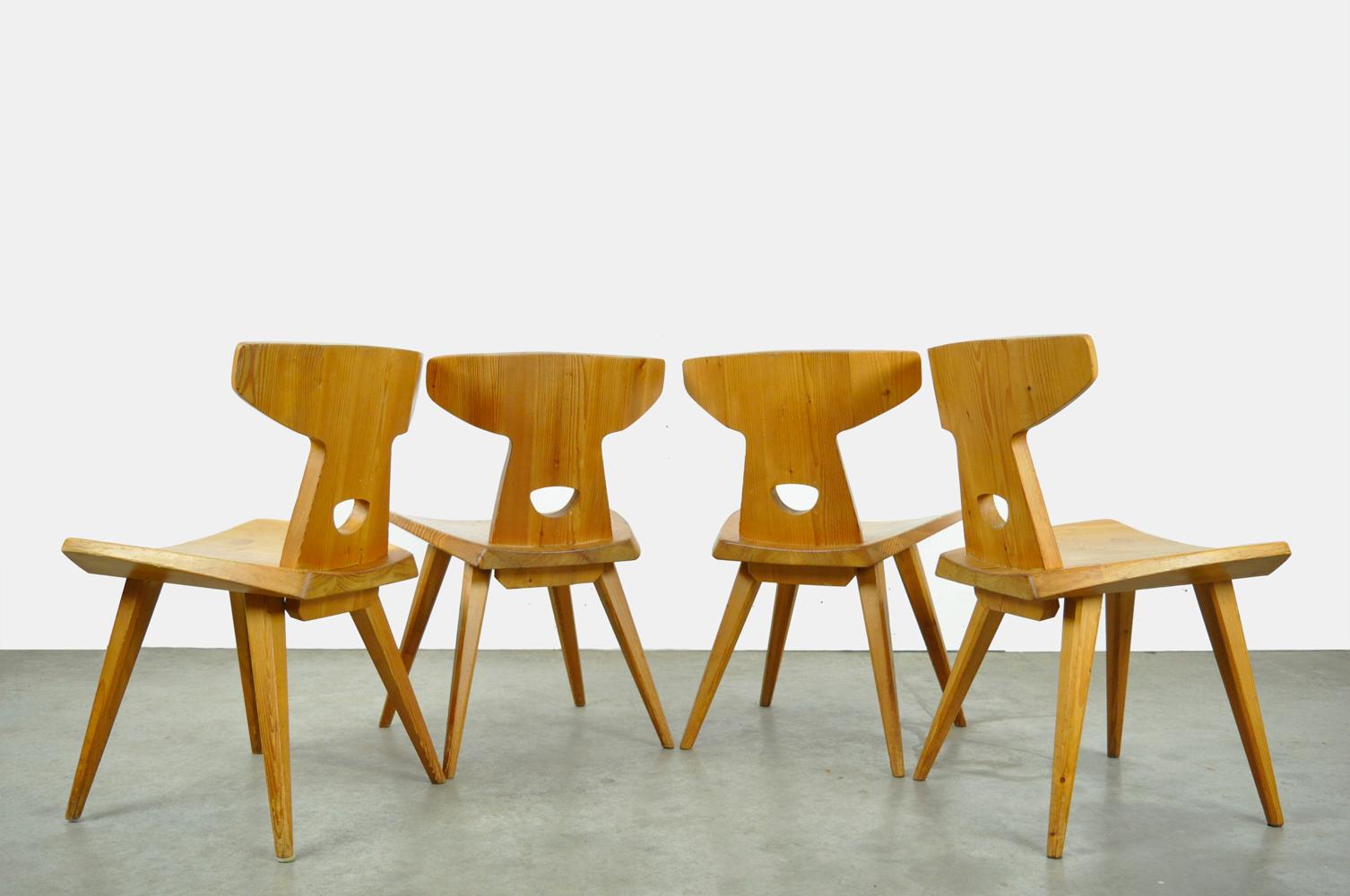 Handmade dining table chairs by Jacob Kielland-Brandt for I