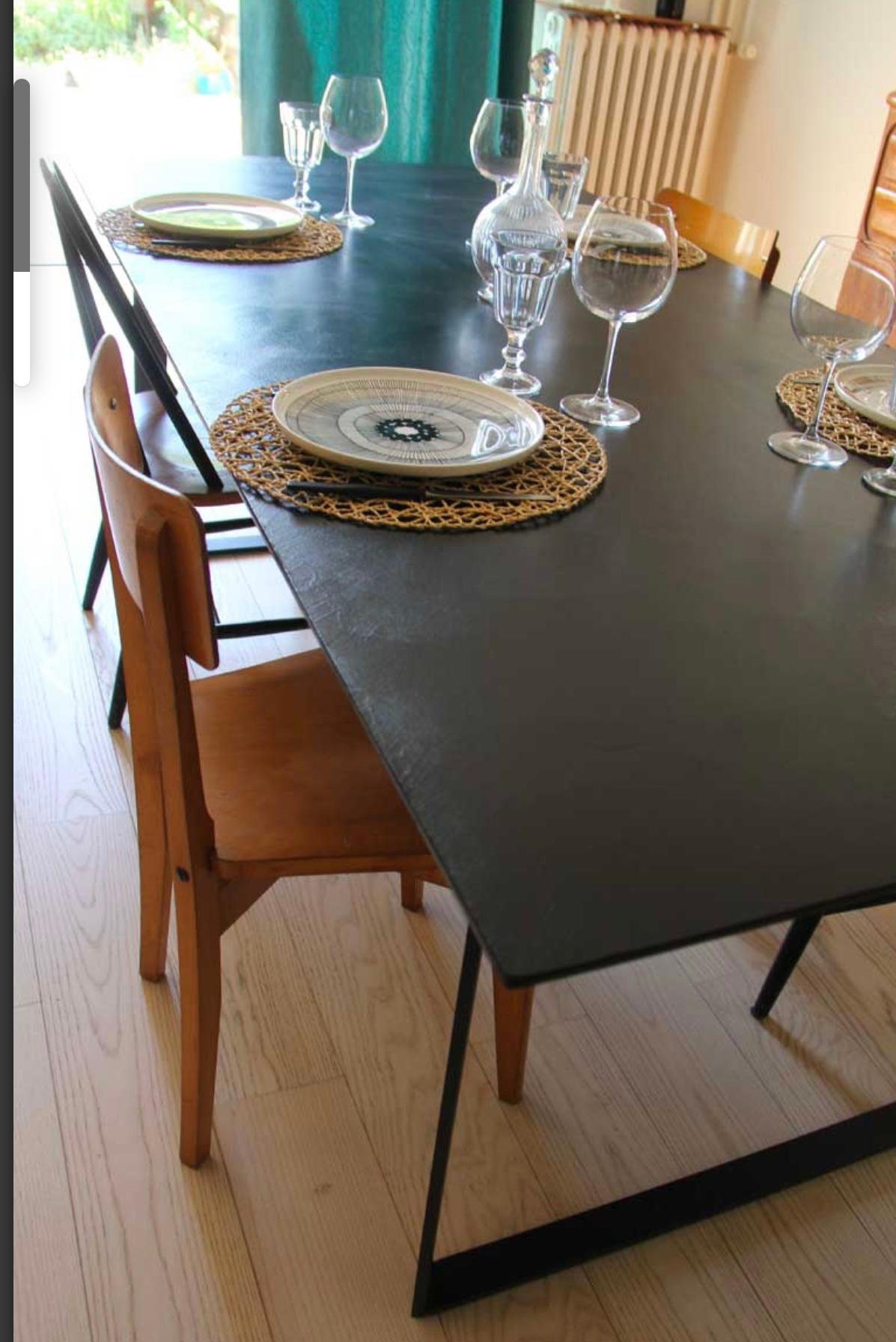 Contemporary Handmade Dining Table, Made of Concrete, Handcrafted by French Designer