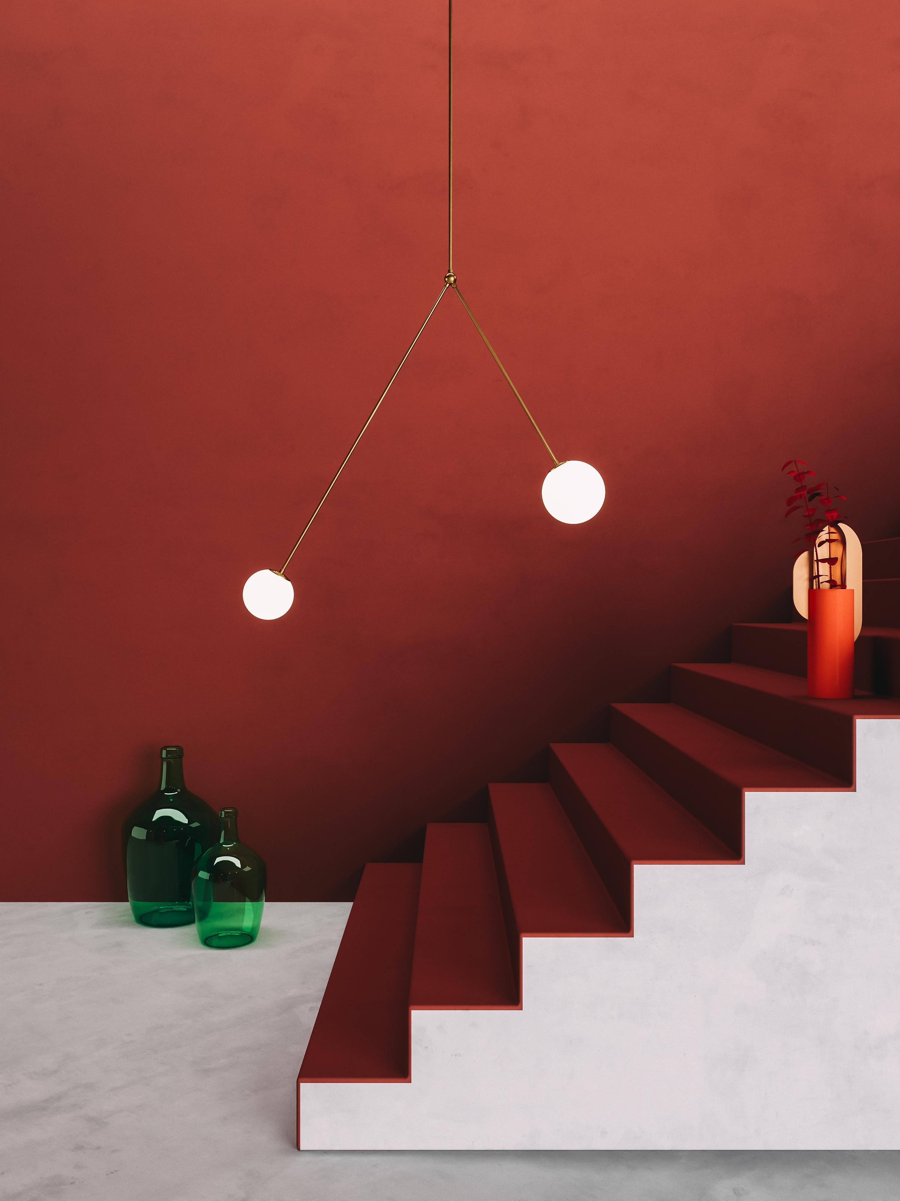 Belga Lampadario Dioscuri fatto a mano da Gobo Lights in vendita