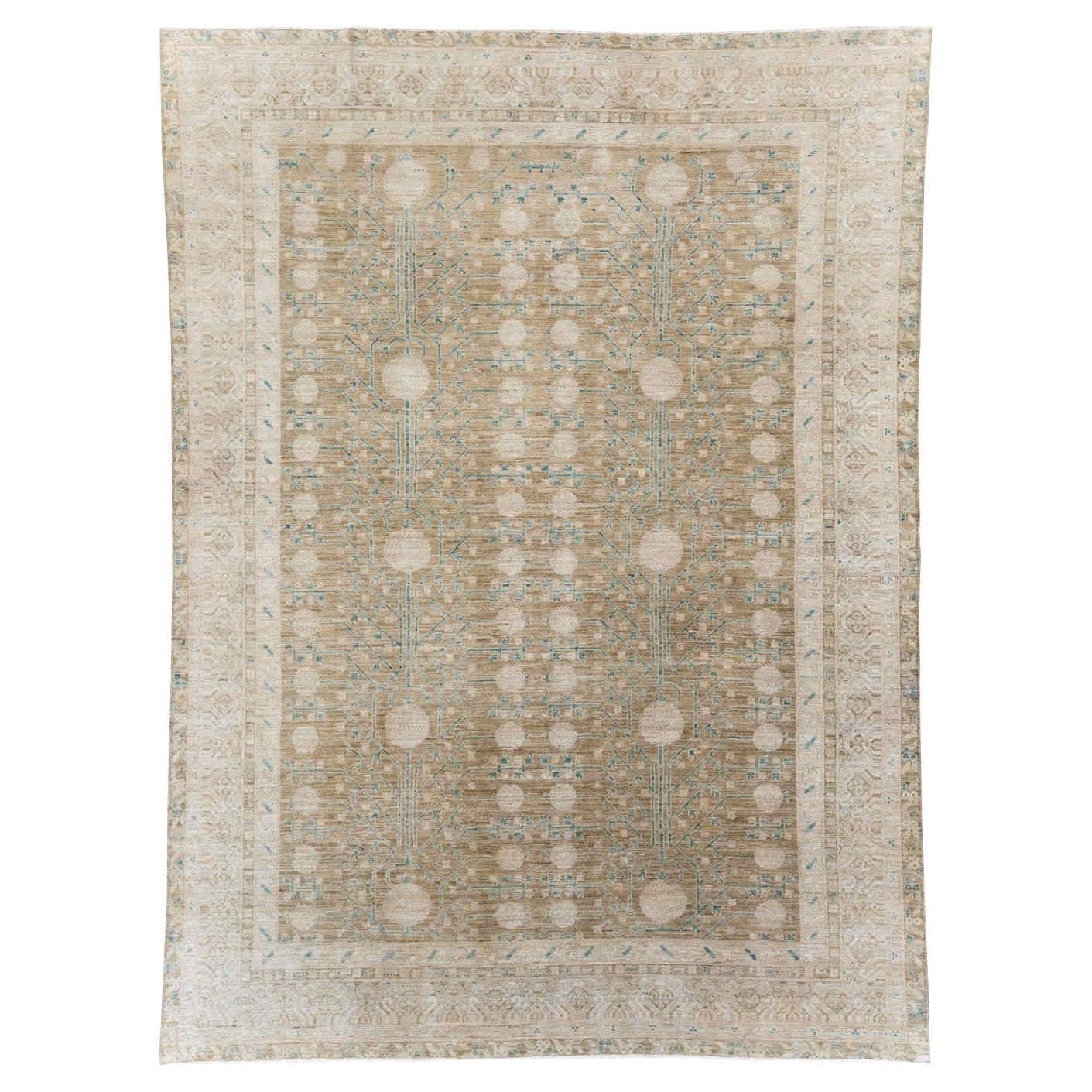 Handmade East Turkestan Khotan Room Size Carpet