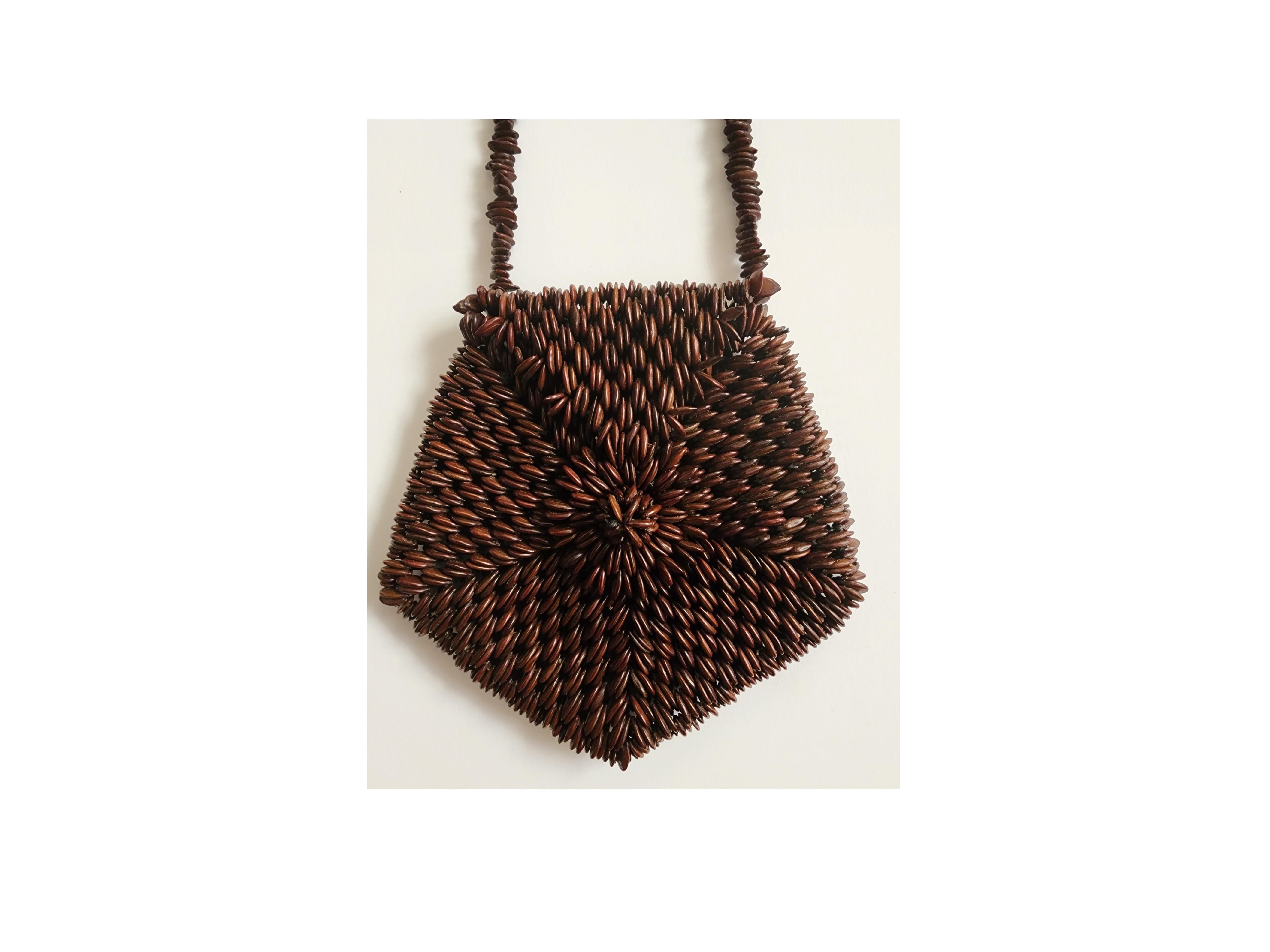 Artisan Handmade Eco-friendly Nonsuch Necklace Pochette For Sale