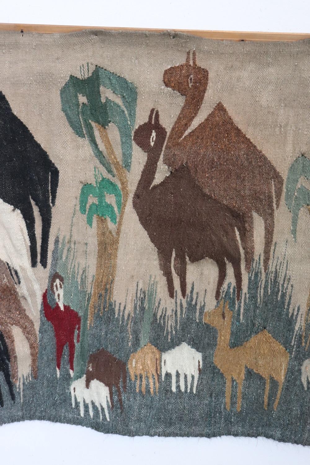 Handgefertigter ägyptischer Wandteppich oder Wandteppich, 1950er Jahre (Ägyptisch) im Angebot