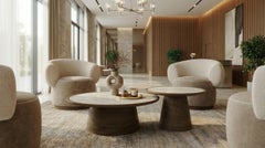 Handmade Elise Armchair in Bouclé and Velvet Upholstery by Nolita Harbour