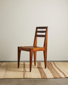 Handmade Elm Side Chair by Gustave Gautier, France, c. 1950