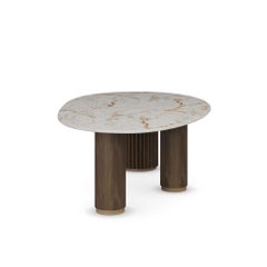 Handmade Élodie Dining Table with Walnut Matte Legs by Nolita Harbour
