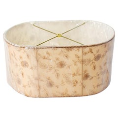 Handmade Embroidered Silk Oval Drum Lampshade
