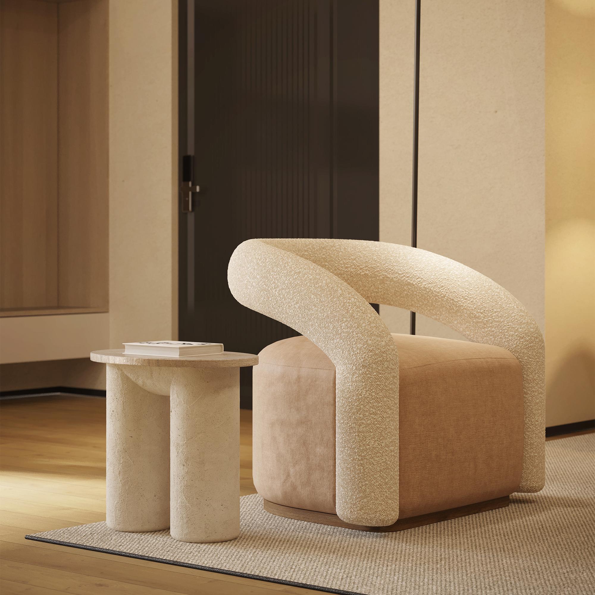 XXIe siècle et contemporain Fauteuil Emma fait à la main avec accoudoirs courbes par Nolita Harbour en vente