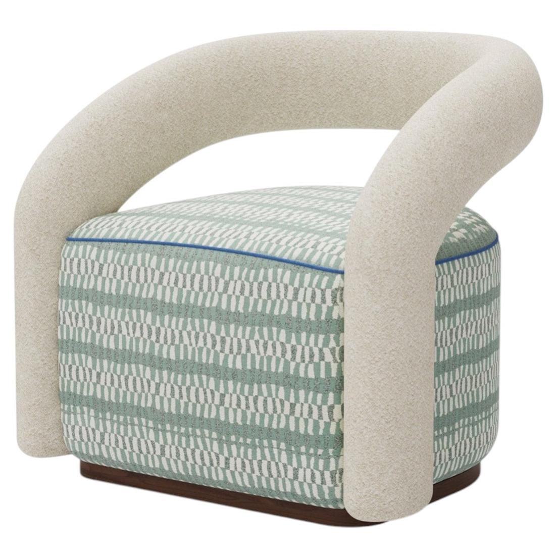Handmade Emma Armchair with Curve Armrest by Nolita Harbour For Sale
