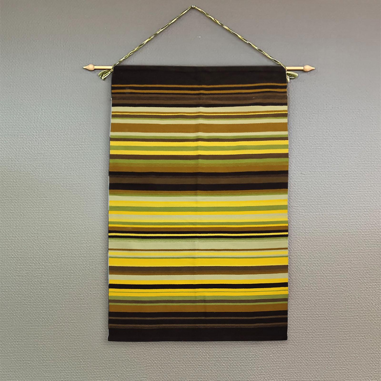 Handmade Finnish Raanu mid-century tapestry wall hanging or Runner, 1960s

Scandinavian vintage wool wall hanging handmade weaving tapestry.
This beautiful hand-woven wall decor is made of wool, traditional Finnish crafts .
Wonderful colors like