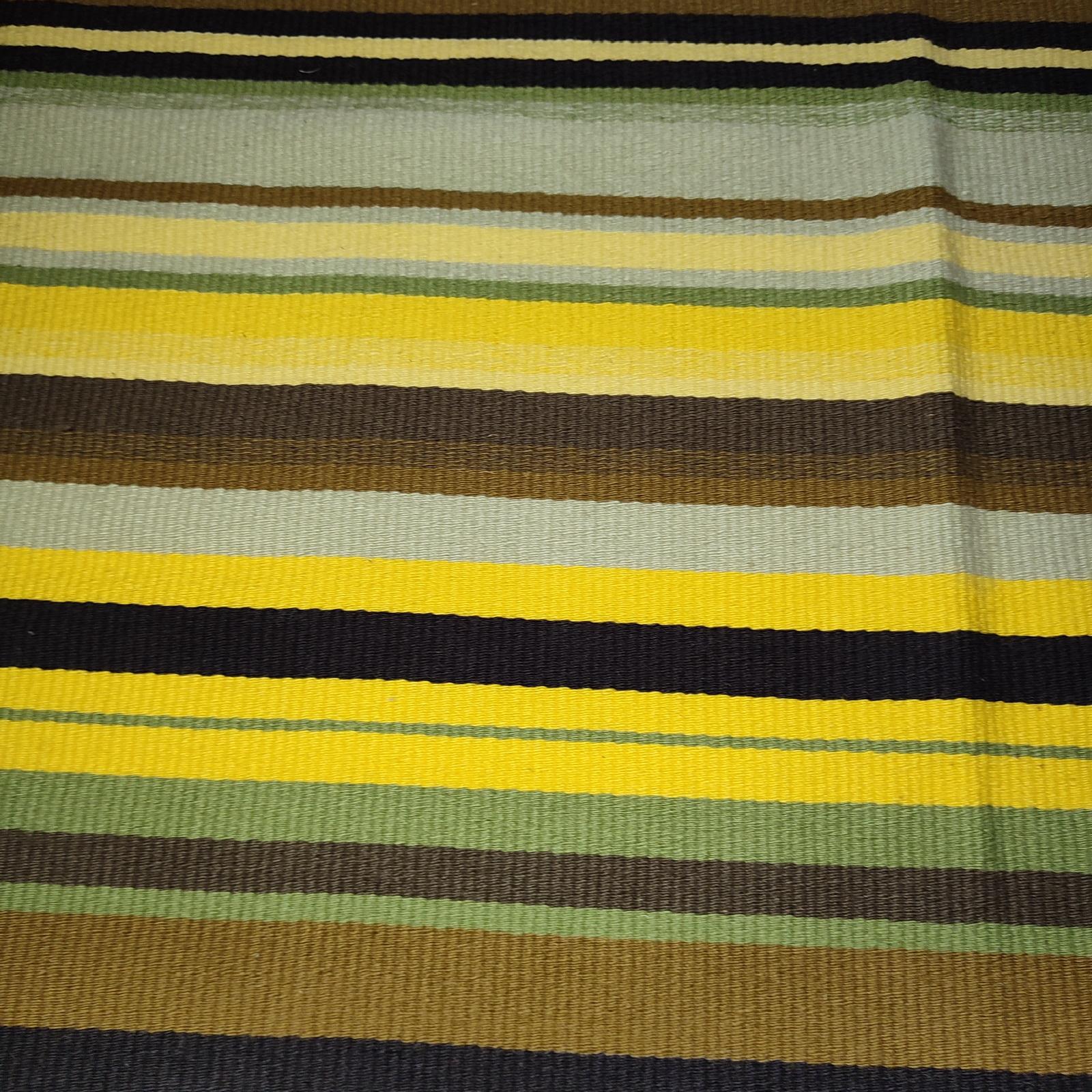 Wool Handmade Finnish Raanu Mid-Century Tapestry Wall Hanging or Runner, 1960s For Sale