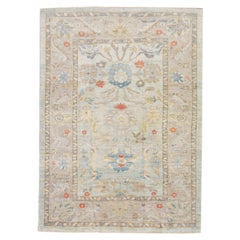 Tappeto di lana persiano Sultanabad Rugs moderno e floreale fatto a mano
