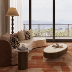 Handmade Francis Floor Lamp in Calacatta Viola Marble by Nolita Harbour