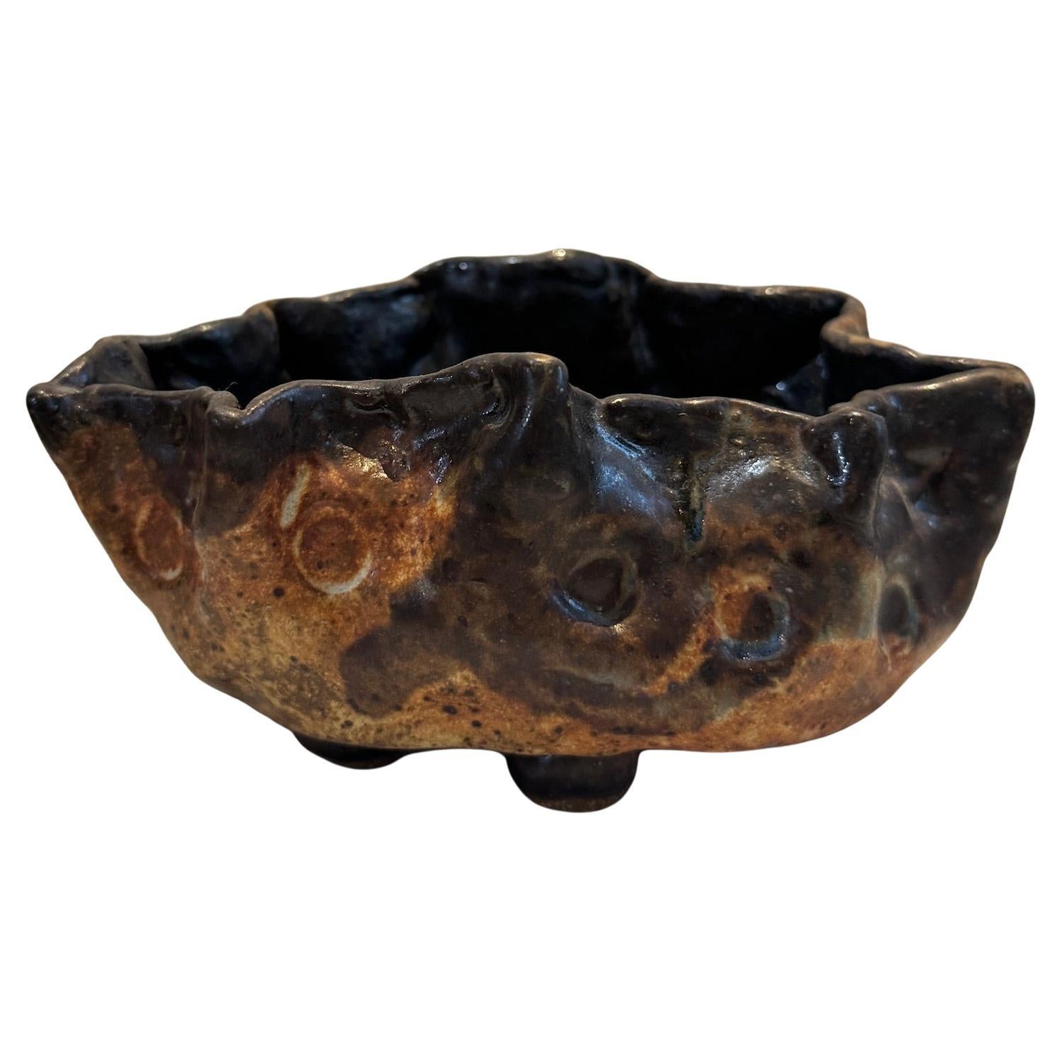 Handgemachte Freeform Studio Pottery Vase - Skulpturales Keramik-Kunstwerk