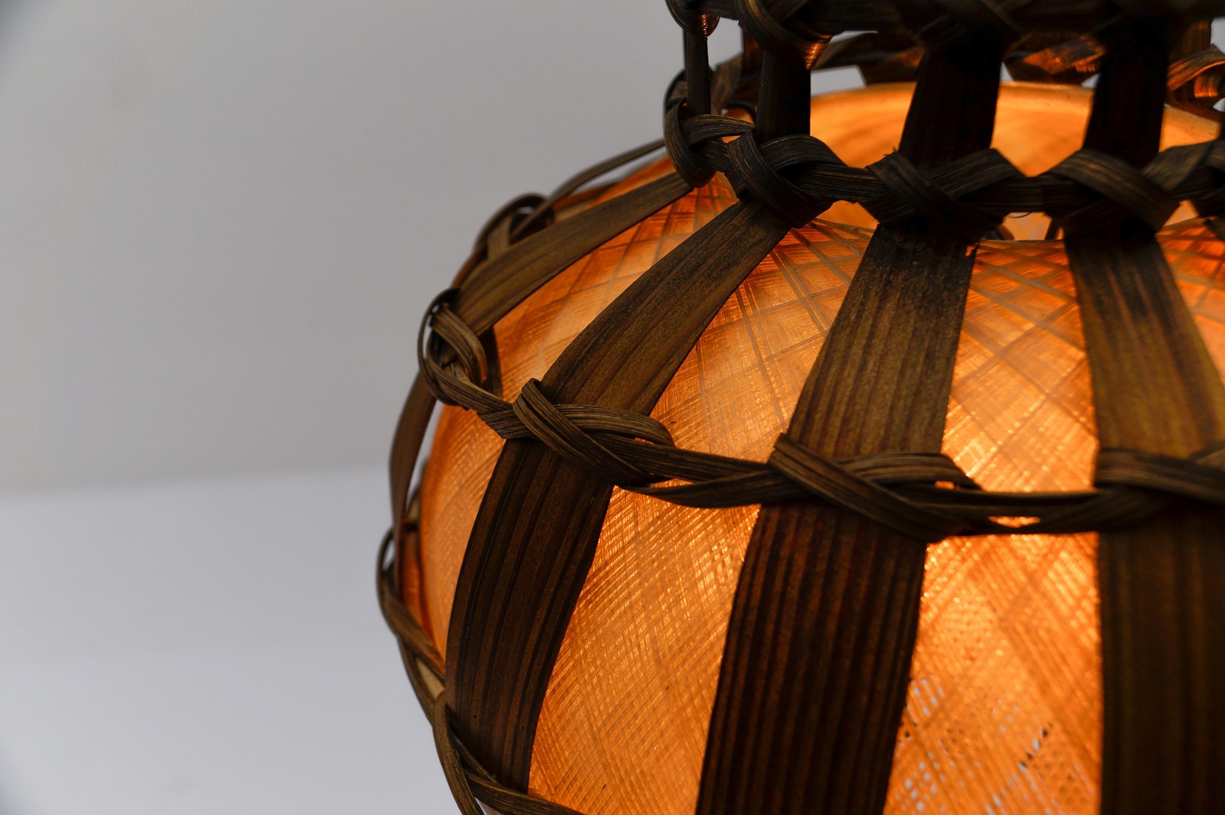 Métal Handmade French Provincial Wooden Ceiling Lamp, 1960s en vente