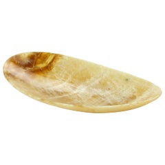 Decorative Bowl Serveware Vase Vessel Sculpture Amber Onyx Handmade Italy