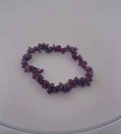 Bracciale fatto a mano con perline di granato a misura libera dal Madagascar