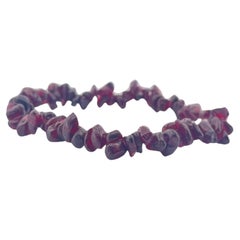 Bracciale fatto a mano con perline di granato a misura libera dal Madagascar