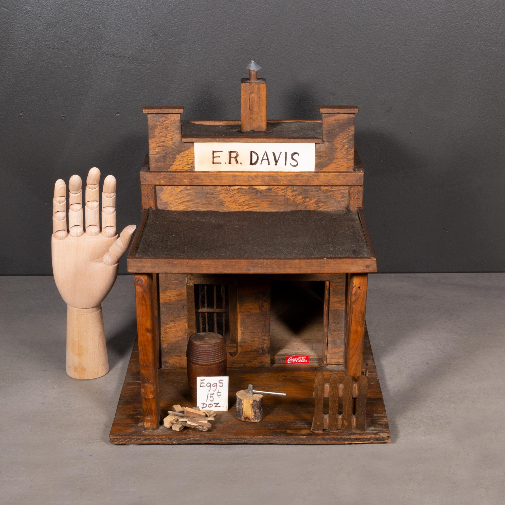 ABOUT

Contact us for more parcel shipping quotes: S16 Home San Francisco. 

A handmade general store wooden folk art model with some accessories. Single story with front porch. Paper sign on facade.

Shown with life size hand model.

    CREATOR