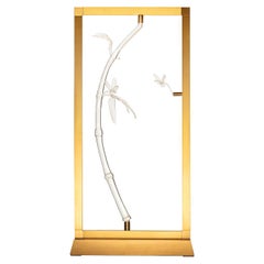Handmade Glass and Brass Lamp Design 'E-Sumi Dragonfly' by Simone Crestani