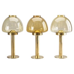 Handmade glass shade & brass face lanterns by Hans-Agne Jakobsson, model L102/32