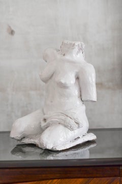 Handmade Glazed Ceramic Bust Sculpture, 1970s