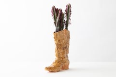 Handmade Glazed Earthenware Boot Planter Unique Edition