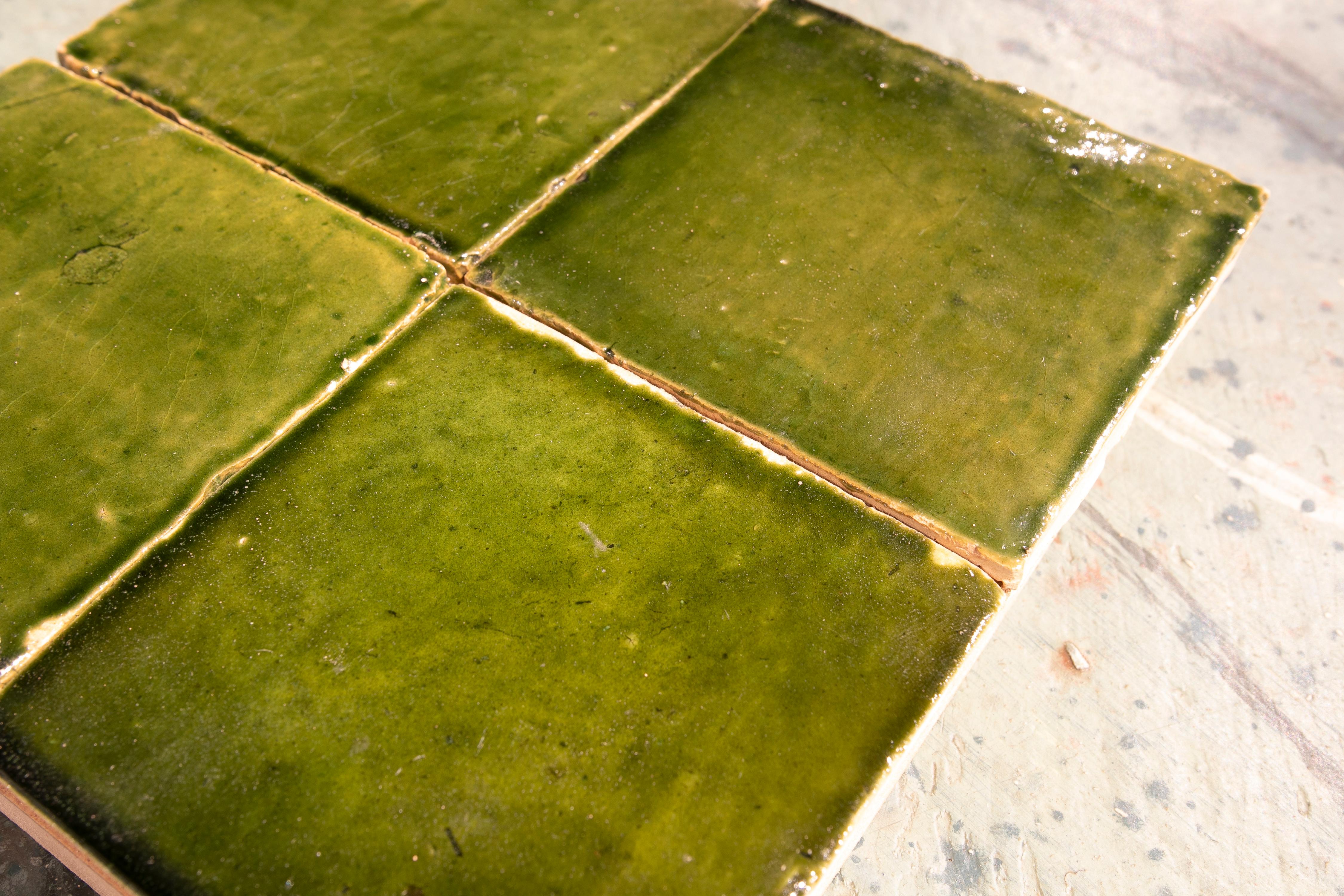 handmade green tile