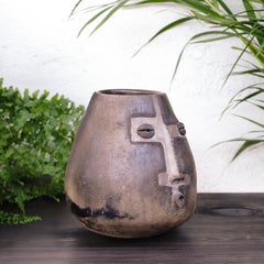 Handmade Glyph Art Clay Vase