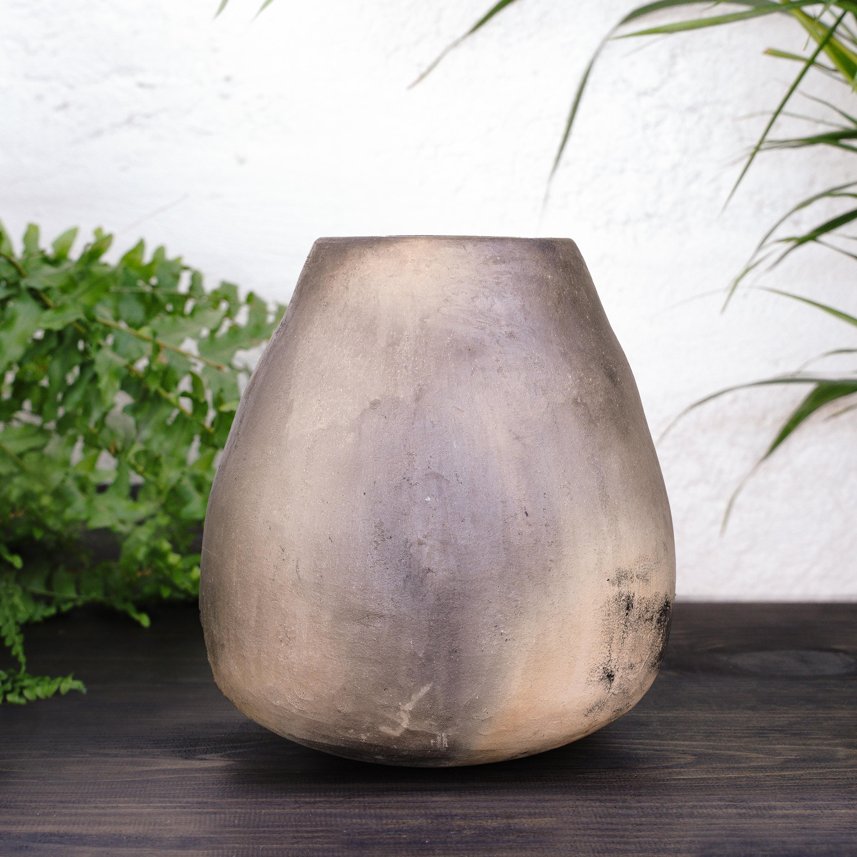 Handmade Glyph Art Clay Vase In New Condition For Sale In Saint Petersburg, FL