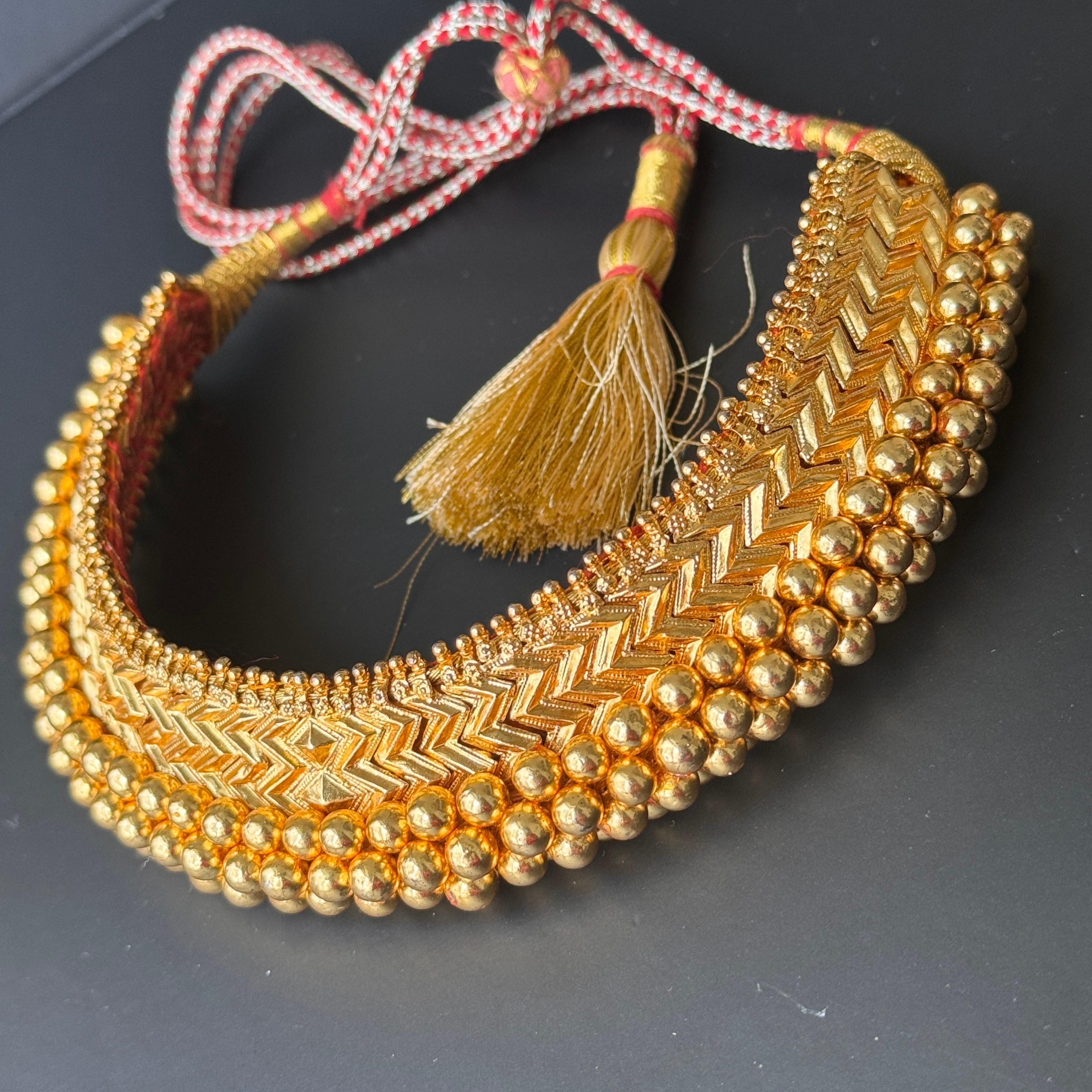 Collana girocollo in argento dorato fatta a mano con lunghezza regolabile In condizioni Nuovo in vendita a Monroe Township, NJ