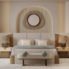 Handmade Grace Bench in Bouclé  by Nolita Harbour