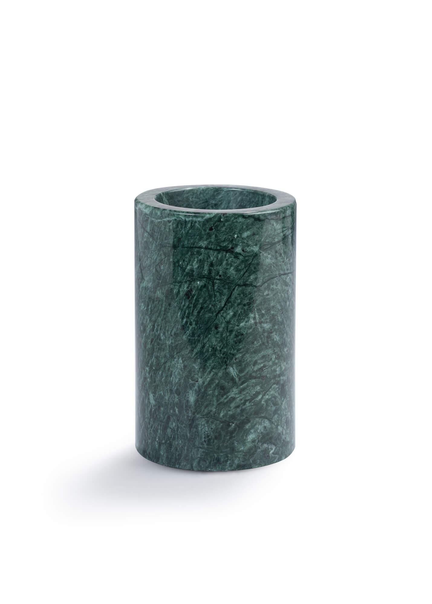 Handmade Green Marble Bathroom Set with Square Tray For Sale 1