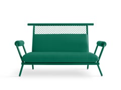 Handmade Green PK7 Sofa, Carbon Steel structure & Metal Mesh by Paulo Kobylka