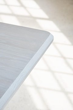 Handmade Greige Oak Geomorph Dining Table 96"L, Mary Ratcliffe Studio