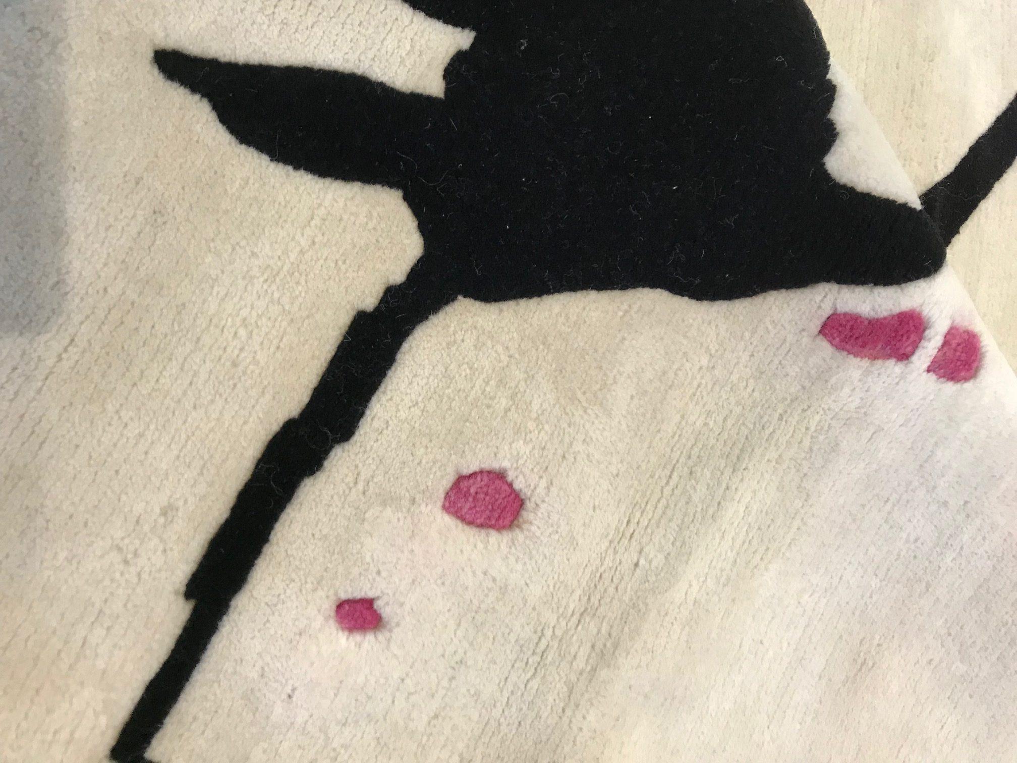 Tapis gris, ivoire et rose à éclaboussures fait à la main par Eskayel pour Doris Leslie Blau en vente 3