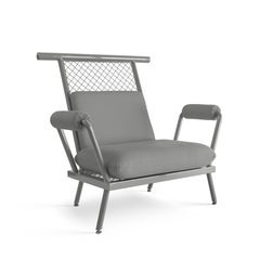 Handmade Grey PK6 Armchair Carbon Steel Structure & Metal Mesh by Paulo Kobylka