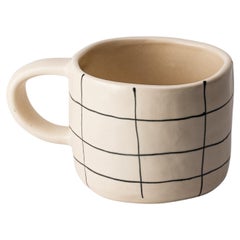 Handmade Grid Checkered Mug