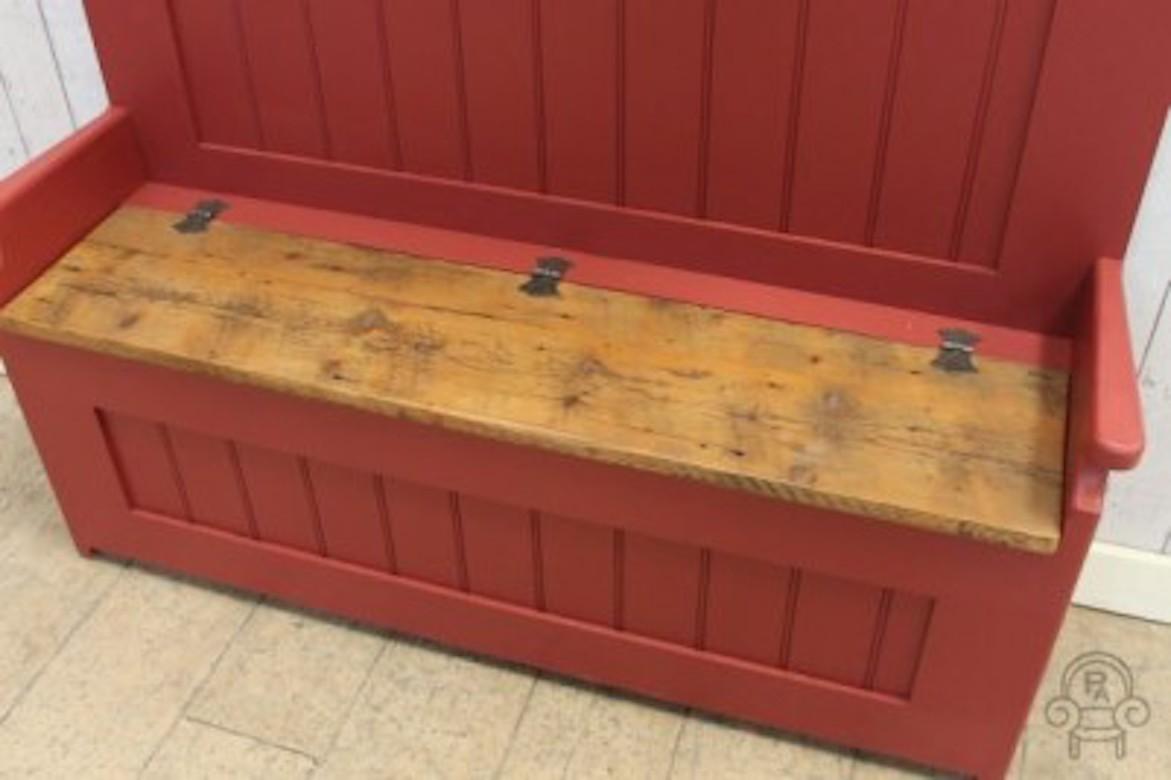 Handmade Hall Bench with Coat Rack, 20th Century For Sale 2