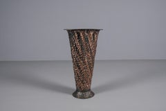 Handmade Hammered Umbrella Stand in Copper, 1960s Austria