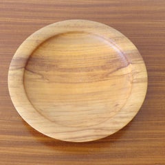 Handmade Hand Turned Wooden Bowl Apple Wood 1990s
