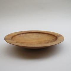 Handmade Hand Turned Wooden Bowl Apple Wood 1990s