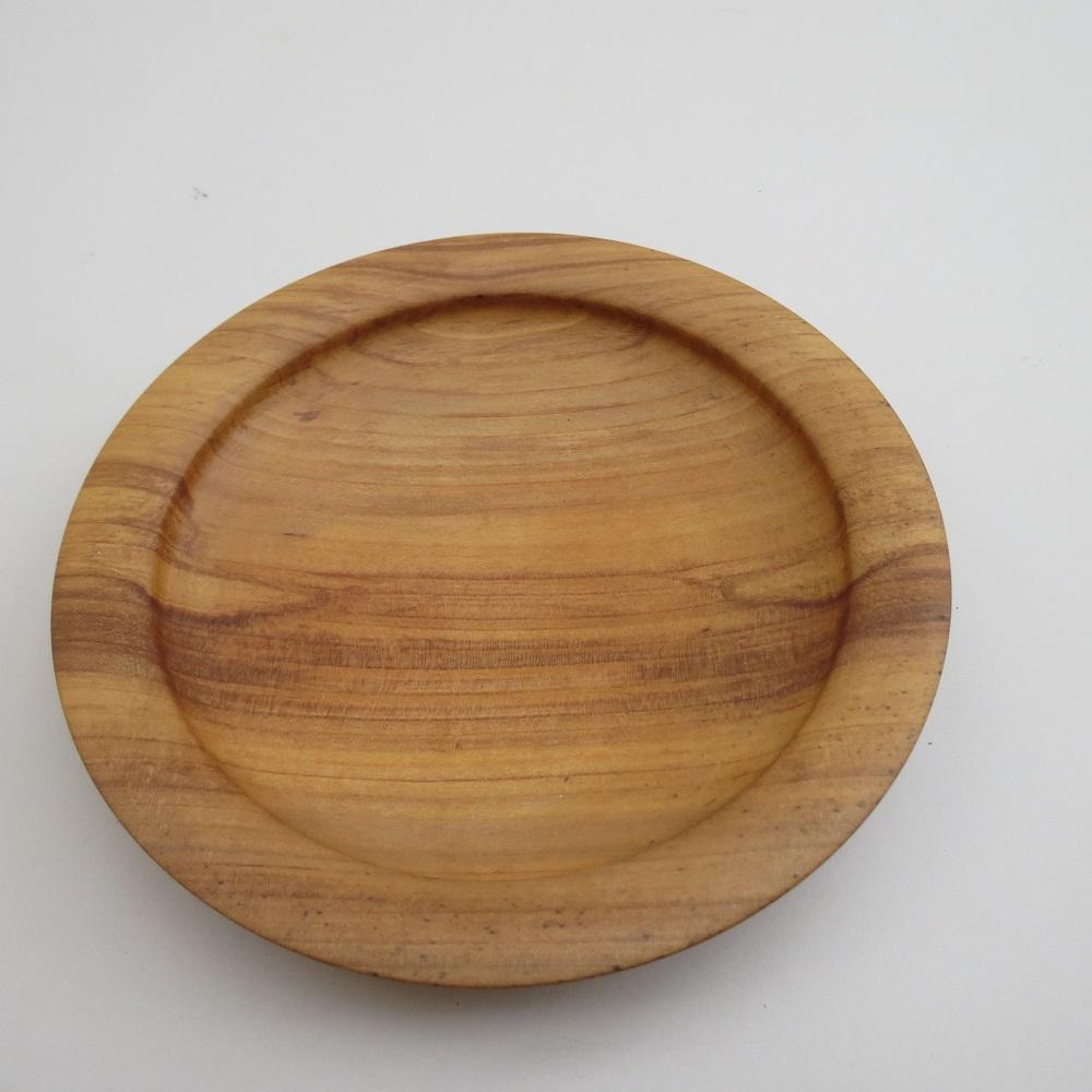 English Handmade Hand Turned Wooden Bowl Apple Wood 1990s For Sale