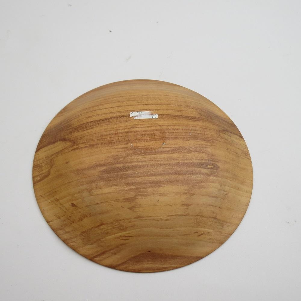 Handgefertigte handgedrechselte Holzschale Apfel Wood 1990s im Angebot 1