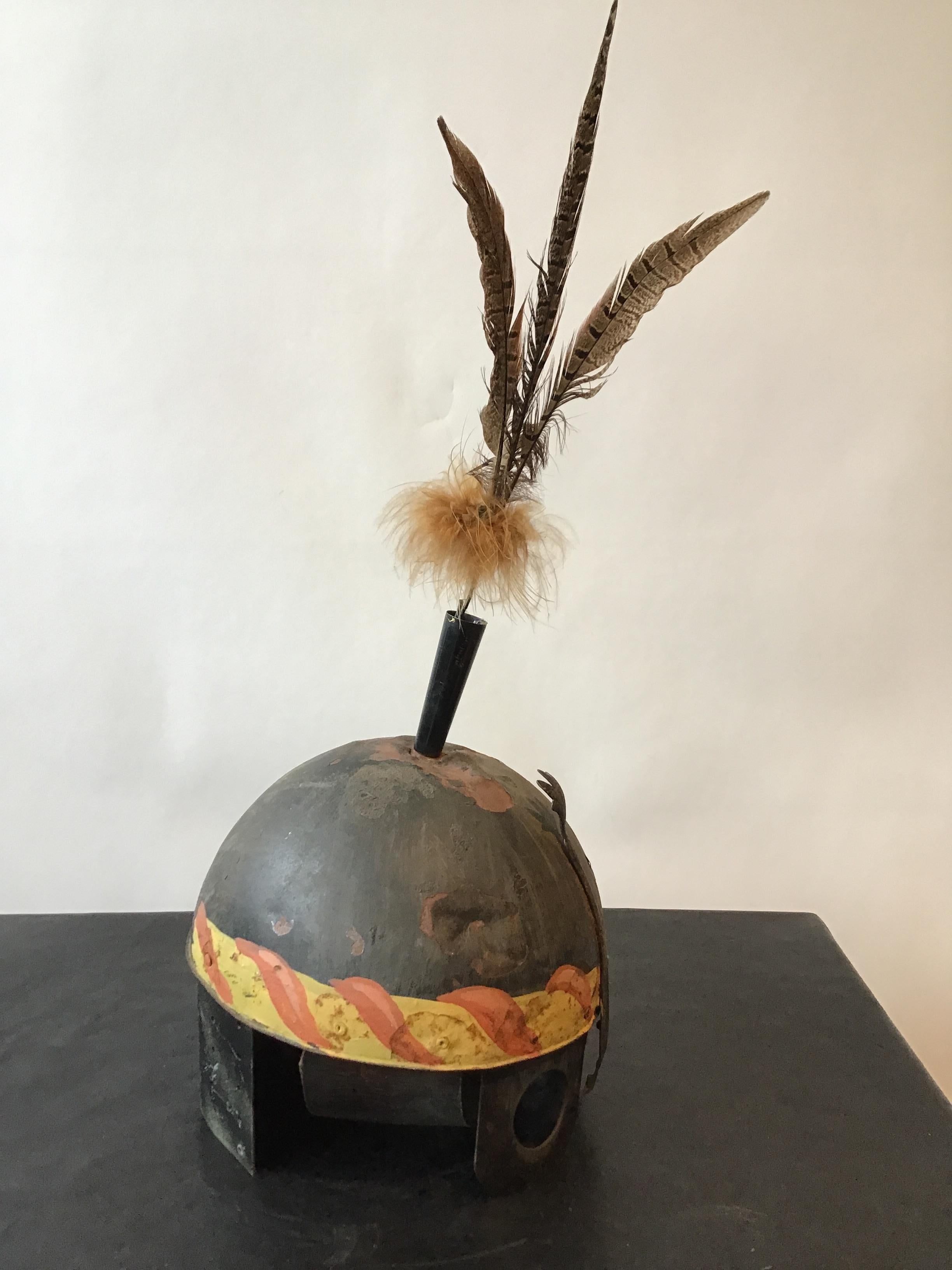 Mid-20th Century Handmade Helmet For Sale