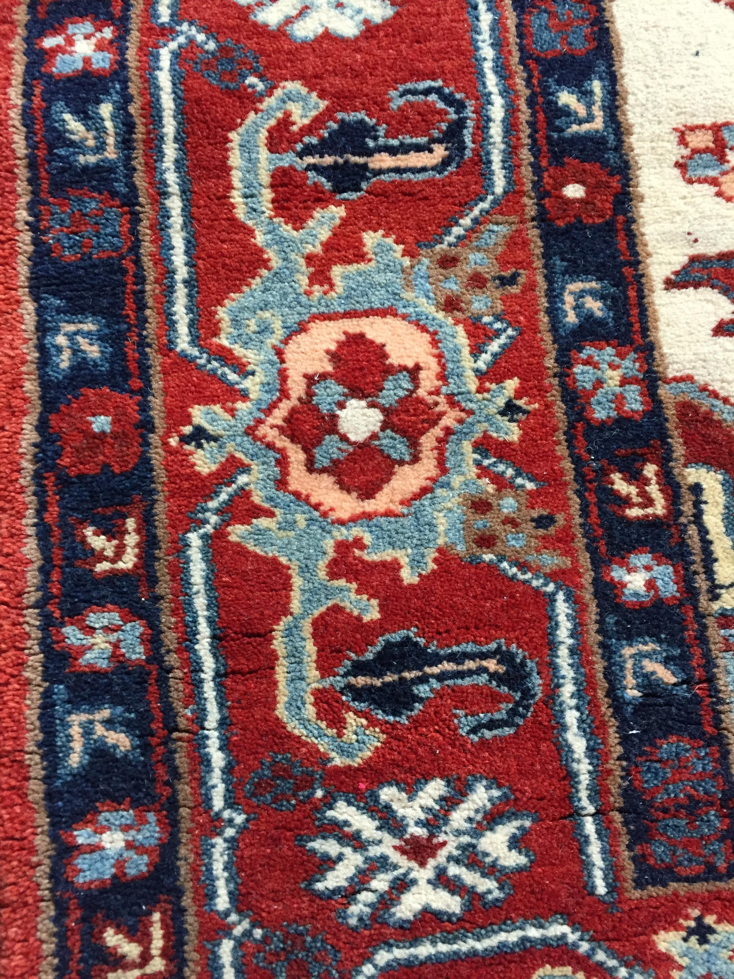 Handmade Heriz Persian Rug Never Used In Excellent Condition For Sale In Chicago, IL