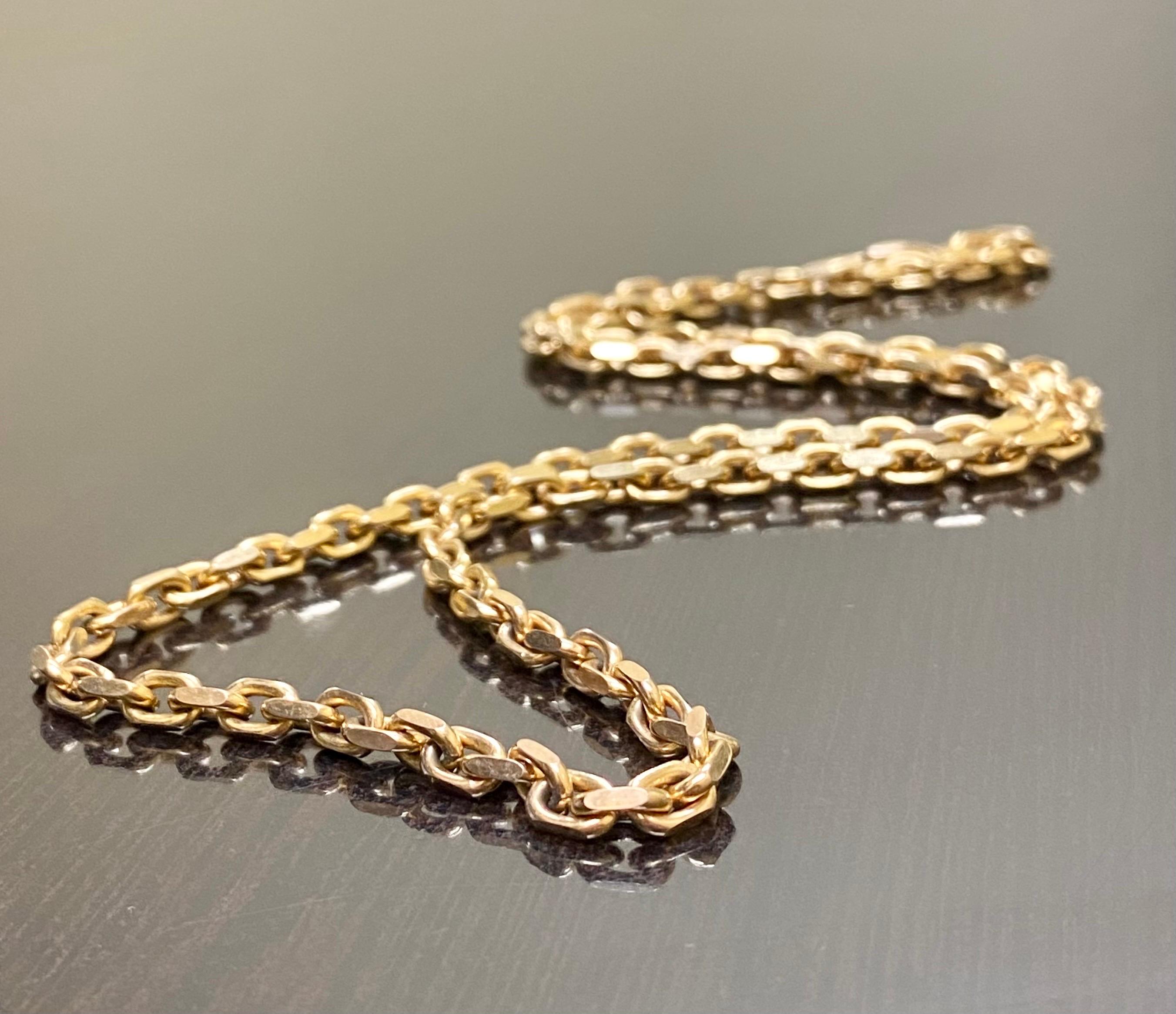 Handmade Hermes Link 18K Rose Gold Necklace For Sale 4