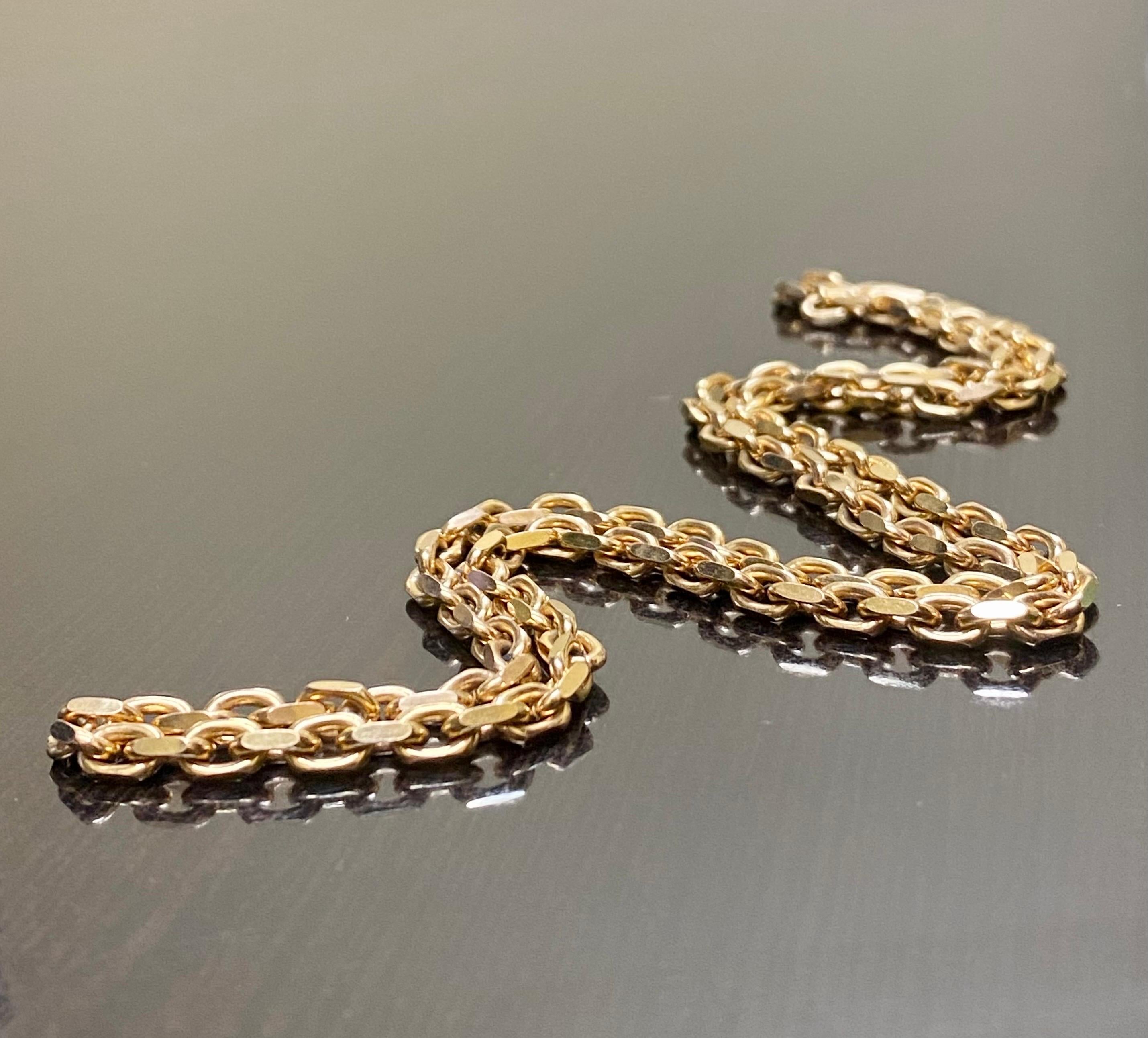 Handmade Hermes Link 18K Rose Gold Necklace For Sale 5